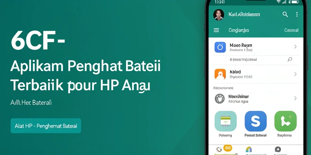 Tampilan antarmuka 6CF sebagai aplikasi Penghemat Baterai yang intuitif.