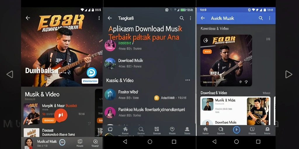 Antarmuka E88 yang sederhana dan intuitif untuk Download Musik.