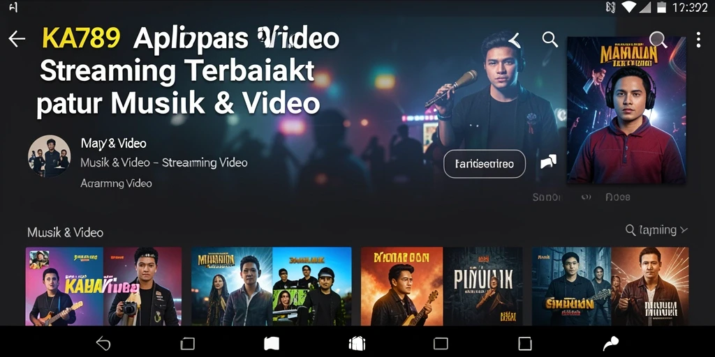 Tampilan antarmuka KA789 yang menarik untuk Streaming Video.