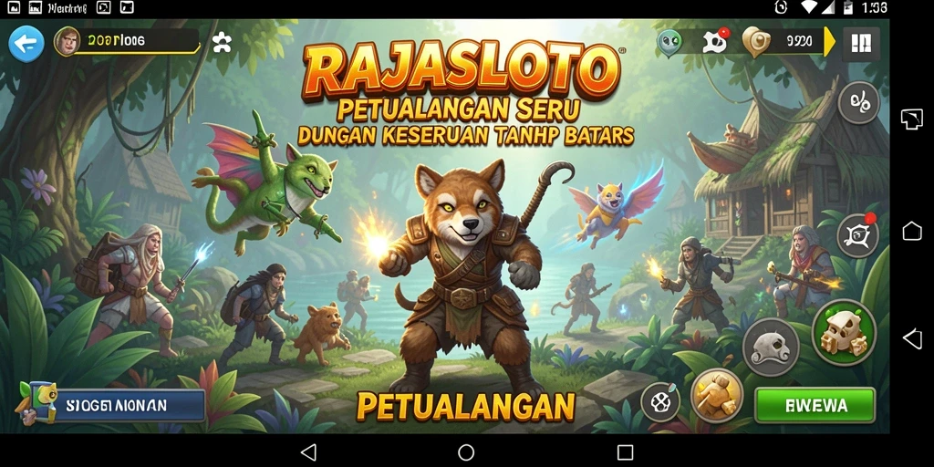 Tampilan antarmuka RAJASLOTO yang menarik dalam permainan Petualangan.