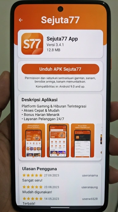 Download dan Instal APK Sejuta77 untuk Android